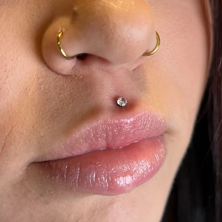 Piercing de medusa con circonita
