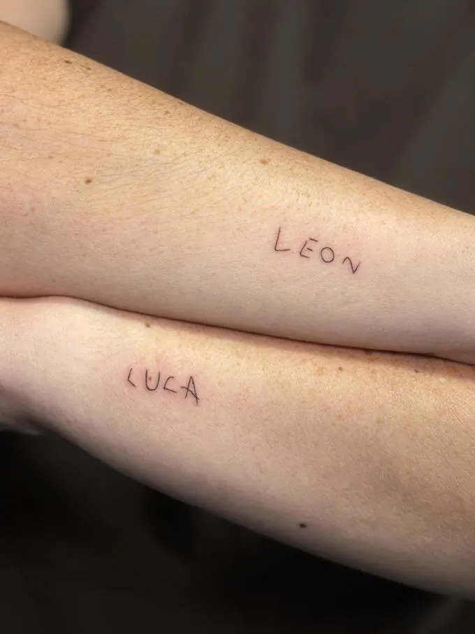 Tatuajes a juego con nombres