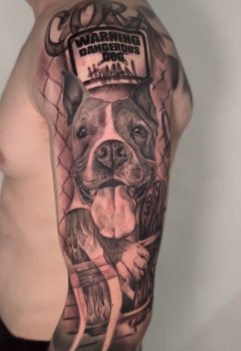 Brazo o manga completa tattoo realista y personalizado mascota cliente