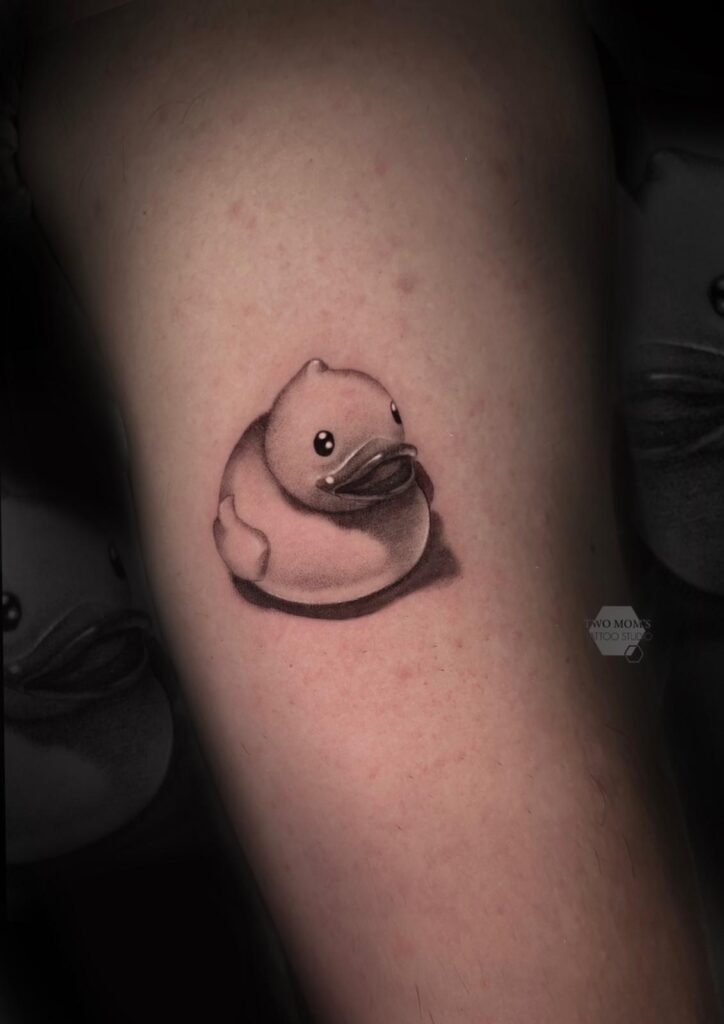 Microrealismo de patito de goma